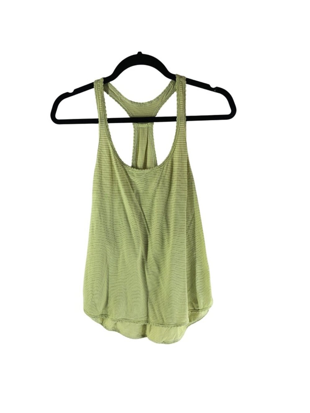 Lululemon 105 F Singlet Tank Top Striped Yellow 6?